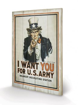 Ξύλινη τέχνη I Want You - Uncle Sam