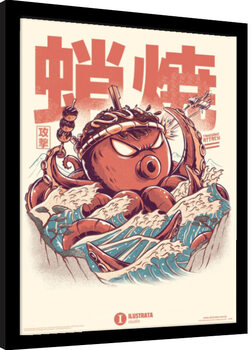 Framed poster Ilustrata - Takoyaki Attack