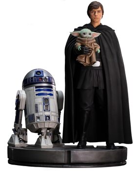 Фигурка Iron Studios Star Wars: The Mandalorian - Luke Skywalker, R2-D2, Grogu