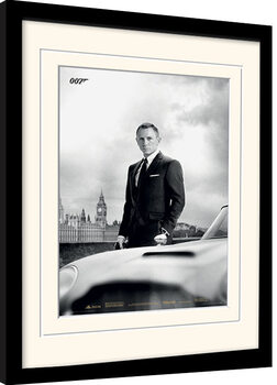 Poster emoldurado James Bond - Bond & DB5 - Skyfall