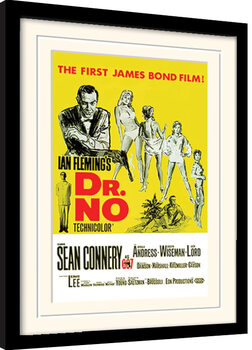 Poster emoldurado James Bond - Dr No Yellow