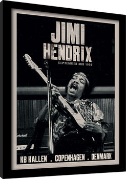Рамкиран плакат Jimi Hendrix - Copenhagen