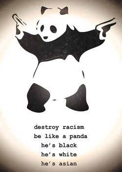 Juliste Banksy - Panda Destroy Racism