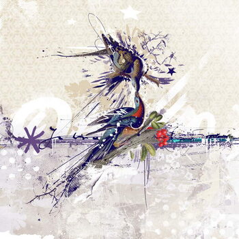 Juliste Cherry Blossom Birds, 2018