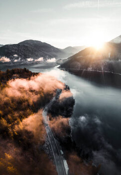 Juliste Clouds over lake in Germany