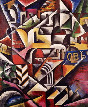Canvas-taulu Cubist cityscape, 1914