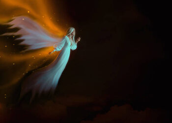 Juliste deceased Soul flies in heaven to