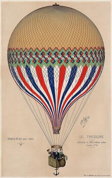 Juliste E. Hamelin - Heißluftballon Le Tricolore