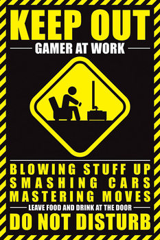 Juliste  Gamer At Work