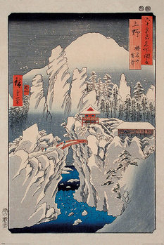 Juliste  Hiroshige - Snow on Mount Haruna