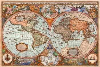 Juliste Historical Antique World Map
