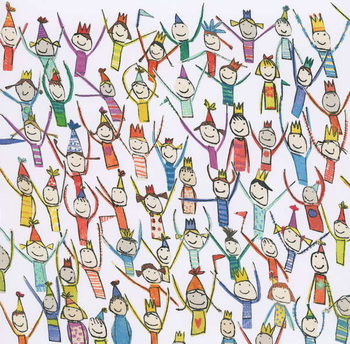 Juliste Hurray! 2014, monoprint collage