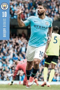 Juliste  Manchester City - Aguero 18-19