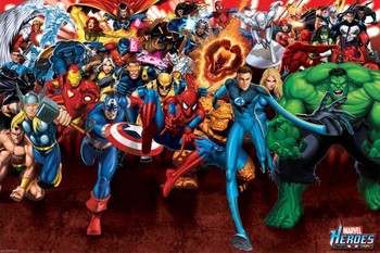 Juliste  MARVEL HEROES - attack