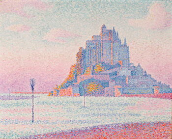 Canvas-taulu Mont Saint-Michel, Setting Sun, 1897