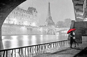 Juliste  Pariisi - Eiffel tower kiss