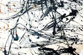 Juliste Pollock Inspired Grey Splash