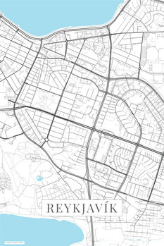 Juliste Reykjavik white