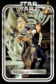 Juliste  Star Wars Classic - Han and Chewie Retro