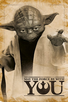 Juliste Star Wars - Yoda, May The Force Be With You