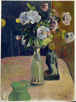 Canvas-taulu Still life with roses and statue