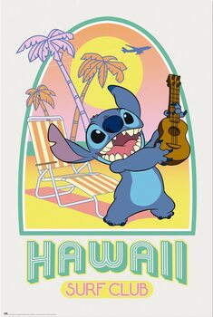 Juliste Stitch - Hawaii Club Surf
