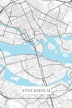 Juliste Stockholm white