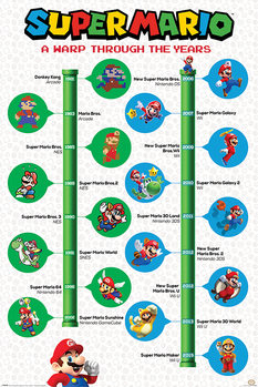 Juliste Super Mario - A Warp Through The Years