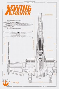 Juliste Tähtien sota: Episodi VII – The Force Awakens - X Wing Plans