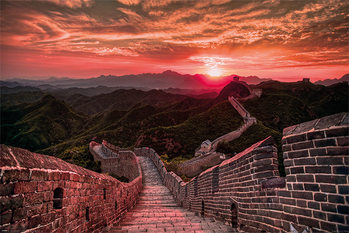 Juliste The Great Wall Of China - Sunset