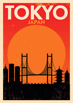 Juliste Typographic Tokyo City Poster Design