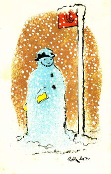 Canvas-taulu Waiting for the Bus, 1973