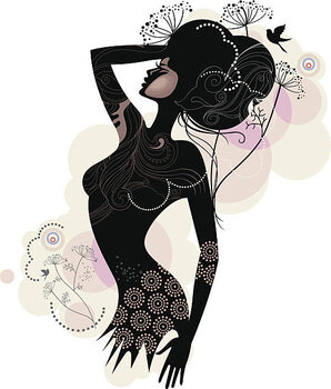 Juliste Woman with dill.