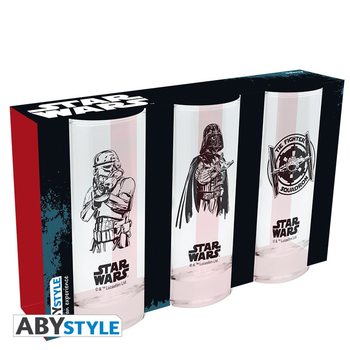 Juomalasi Star Wars - Darth Vader, Stormtrooper, Tie Fighter