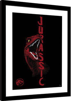 Uokvireni poster Jurassic World - Raptor