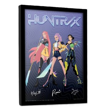 Uokvireni poster K-Pop Demon Hunters - Huntrix Signatures