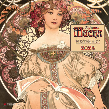 Kalenteri 2024 Alphonse Mucha - Poster Art