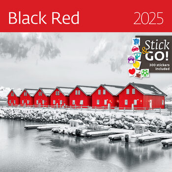Kalenteri 2027 Black Red