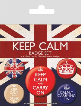 Σετ κονκάρδες Keep Calm and Carry On