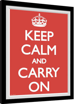 Poster emoldurado Keep Calm And Carry On