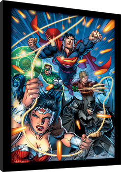 Kehystetty juliste DC Comics - Justice League Attack