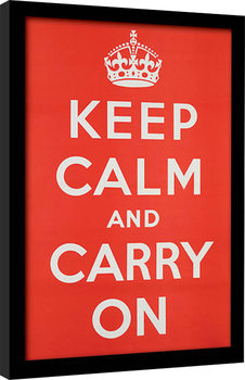 Keep Calm and Carry On Kehystetty juliste