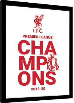 Kehystetty juliste Liverpool FC - Champions 19/20