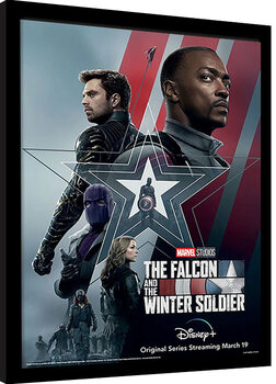 Kehystetty juliste The Falcon and the Winter Soldier - Stars and Stripes