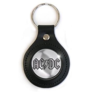 Keychain ACDC Logo Leather