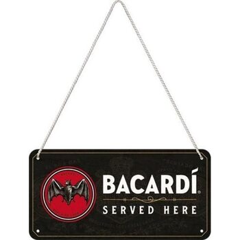 Kovinski znak Bacardi - Served Here