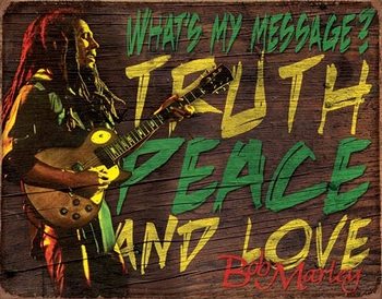 Kovinski znak Bob Marley - Message