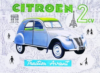 Kovinski znak Citroën 2CV