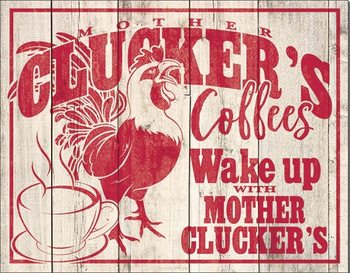 Kovinski znak Clucker's Coffees