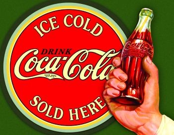 Kovinski znak COKE DRINK COCA